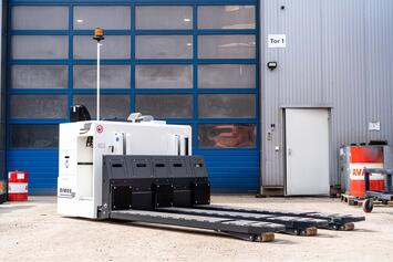 Pallet Mover in front of a door