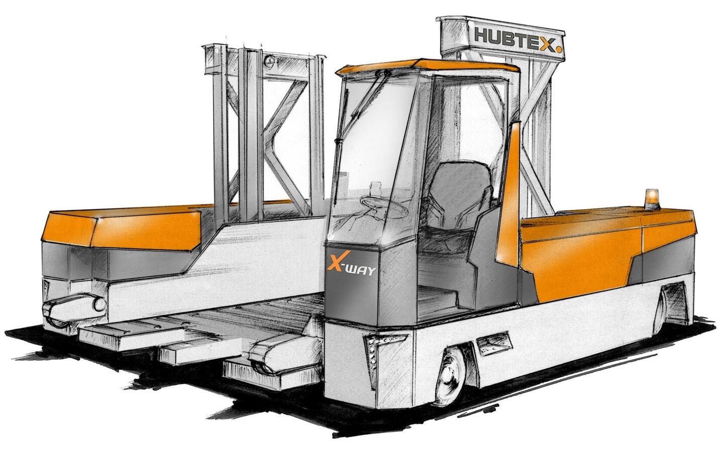 Zeichnung des X-Way Movers von HUBTEX | DIMOS